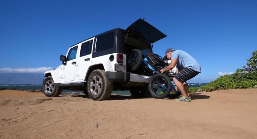 A man is developing an off-road "wheelchair" so his wife can travel to places she never knew existed
