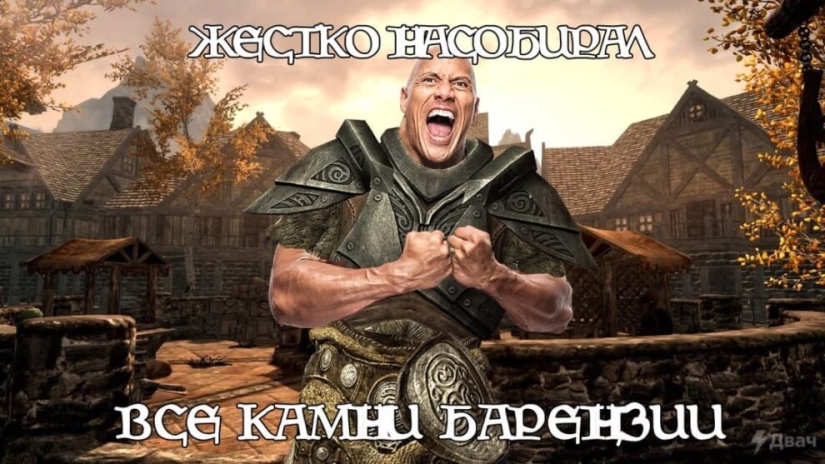 A meme with "tough" Dwayne Johnson is spreading online. It is truly versatile