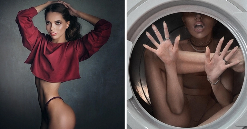 A Russian model was arrested for a photo with a naked ass near a police station