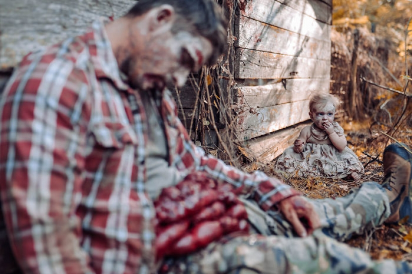 A woman "zombified" her daughter for the sake of a photo shoot, and what happened in the end is horrifying