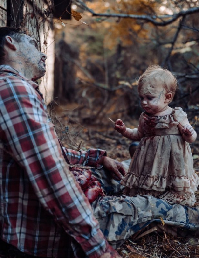A woman "zombified" her daughter for the sake of a photo shoot, and what happened in the end is horrifying