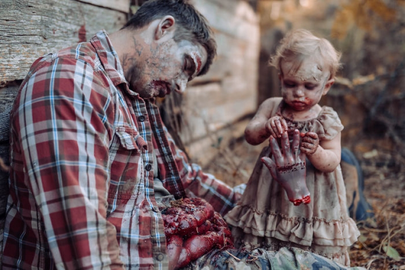 A woman "zombified" her daughter for the sake of a photo shoot, and what happened in the end is horrifying
