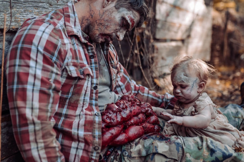 A woman "zombified" her daughter for the sake of a photo shoot, and what happened in the end is horrifying