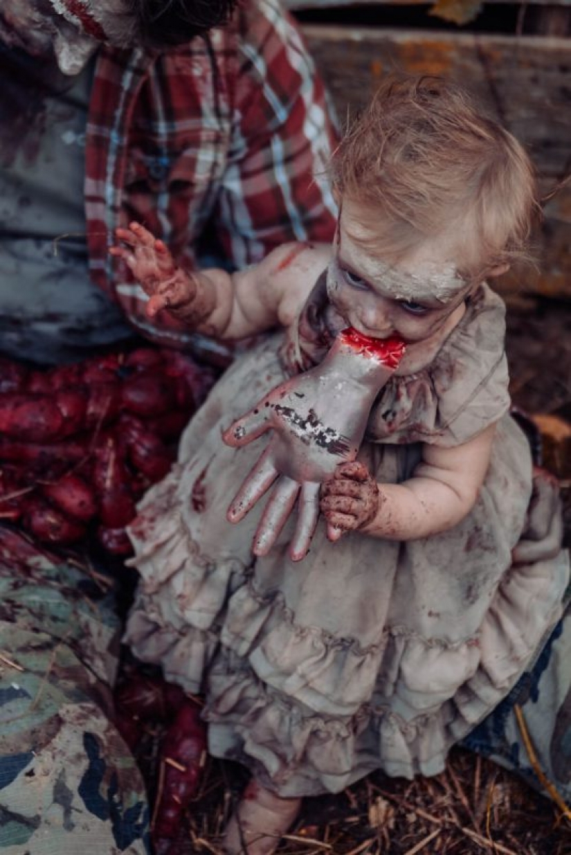 A woman "zombified" her daughter for the sake of a photo shoot, and what happened in the end is horrifying