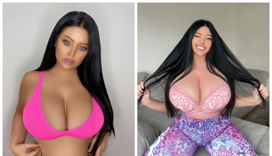 All her own: a model from Croatia claims that her breasts have grown due to weight gain All her own: a model from Croatia claims that her breasts have grown due to weight gain