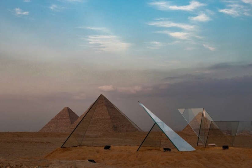 An exhibition of contemporary art is being held near the Egyptian pyramids for the first time in history