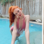 Angelina Michelle — red-haired beauty from Russia, recognized as the ideal