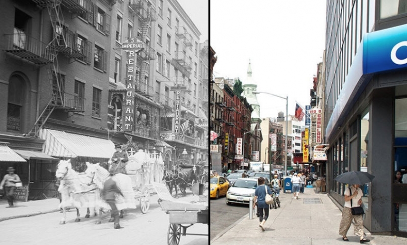 Antes y después: fotos antiguas de la ciudad de nueva York, tomada desde el mismo ángulo Antes y después: fotos antiguas de la ciudad de nueva York, tomada desde el mismo ángulo