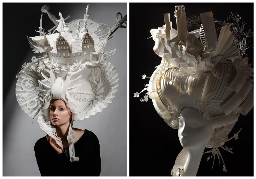 Arte de papel: pelucas y atuendos de maestros de San Petersburgo Asi y Dmitry Kozinykh