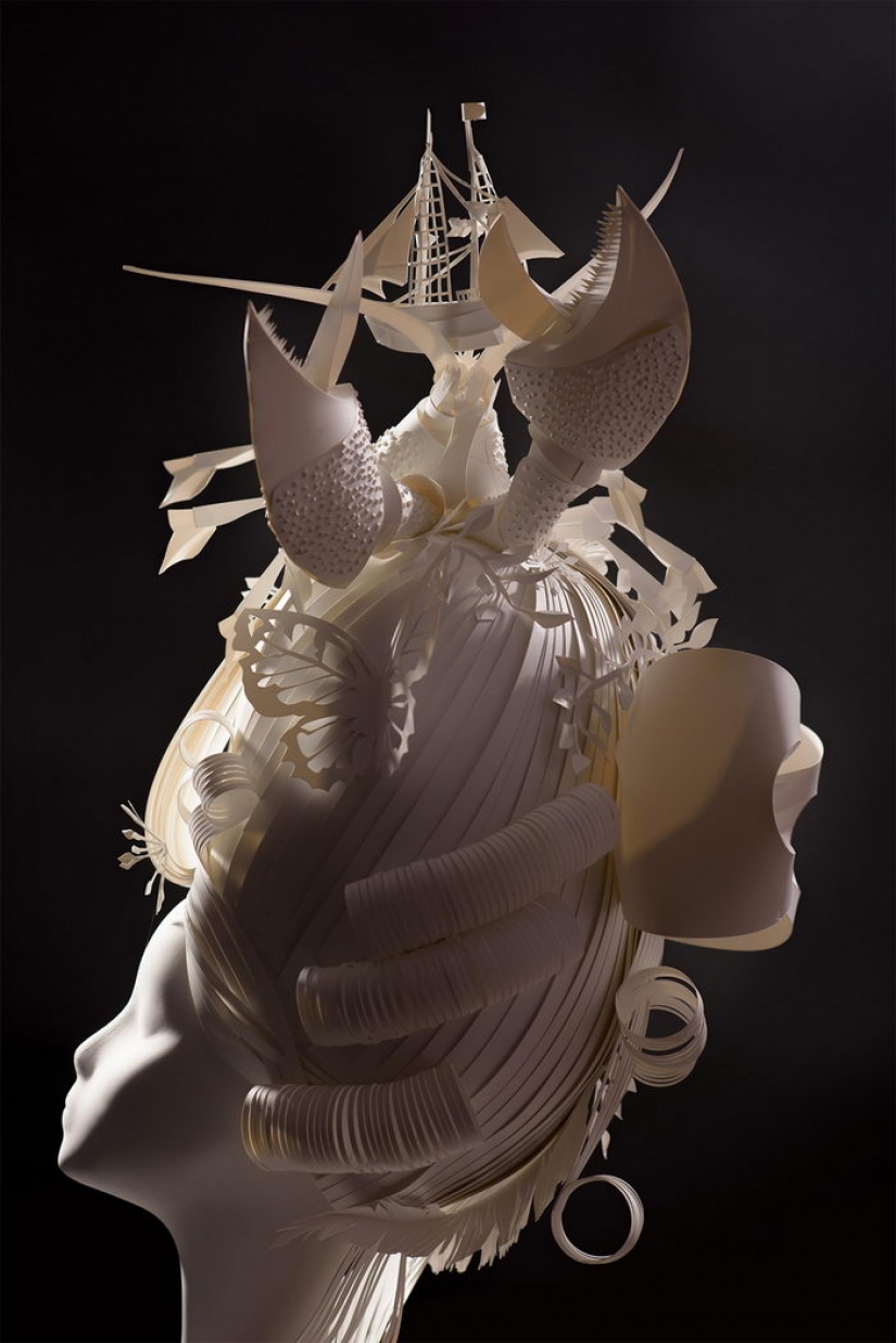 Arte de papel: pelucas y atuendos de maestros de San Petersburgo Asi y Dmitry Kozinykh