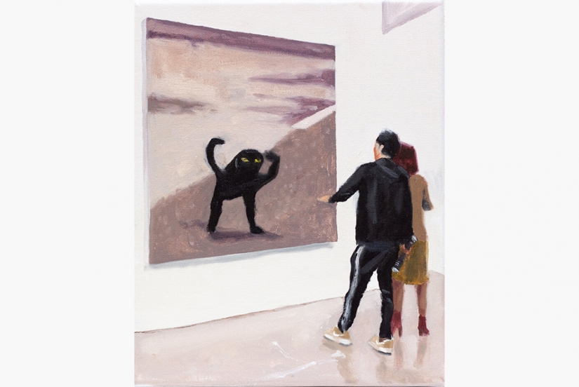 Artist Mauro Martinez, a former drug addict who turns memes into paintings