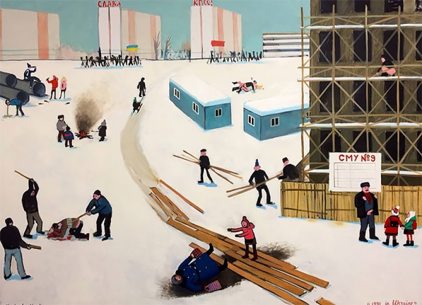 Artist Zoya Cherkasskaya humorously draws memories from her Soviet childhood