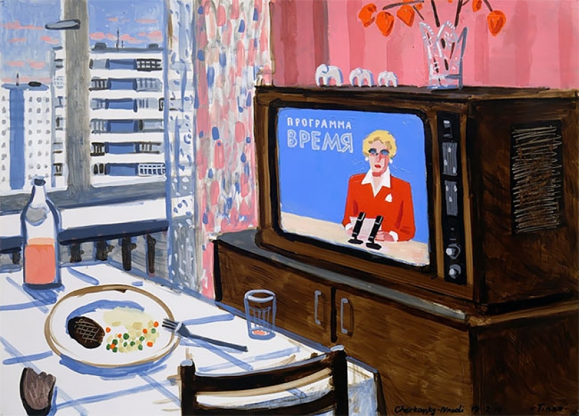 Artist Zoya Cherkasskaya humorously draws memories from her Soviet childhood