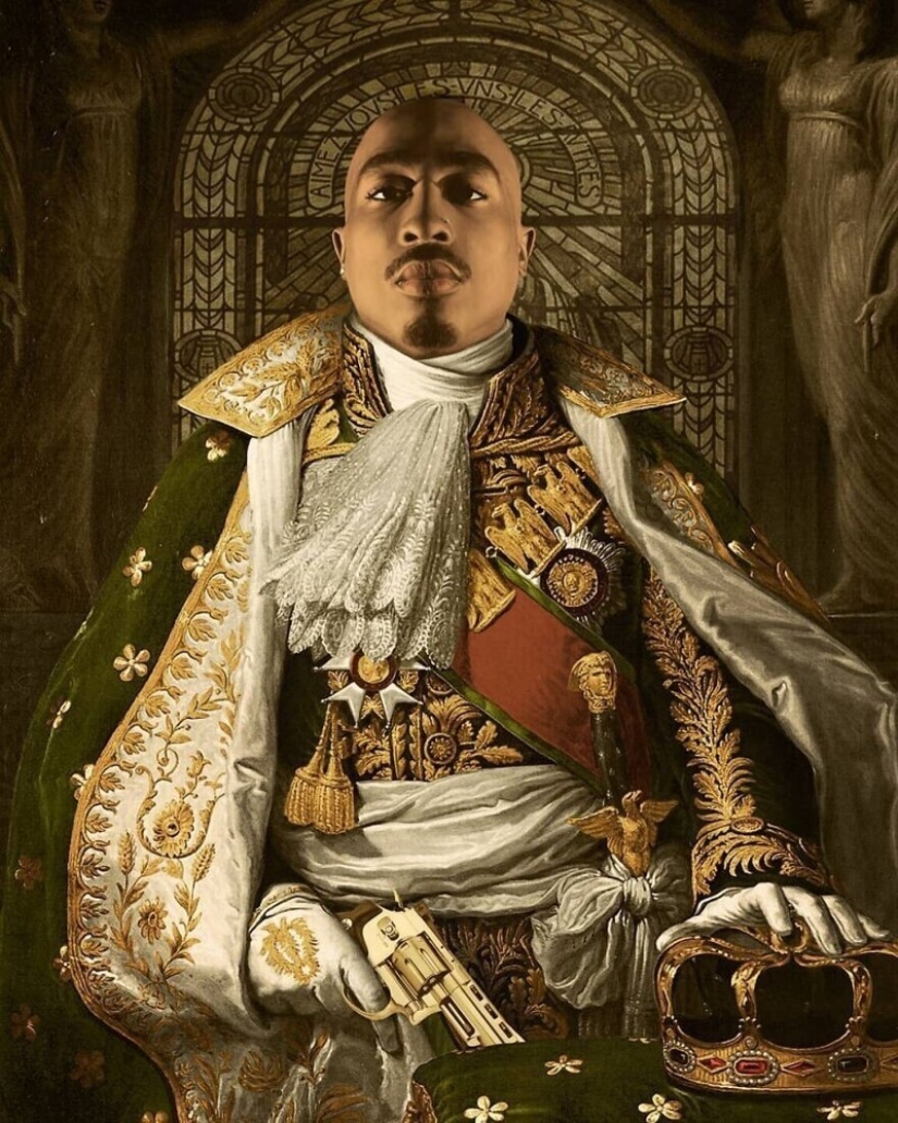 Artista francés pinta retratos de celebridades en estilo clásico