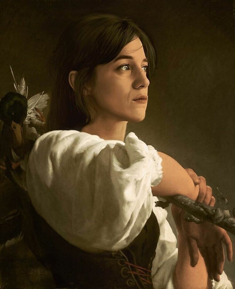 Artista francés pinta retratos de celebridades en estilo clásico