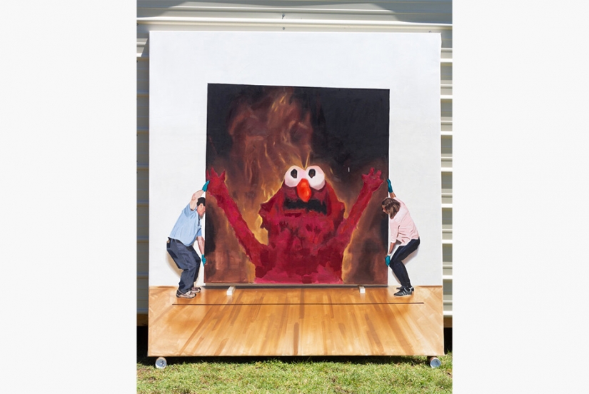 Artista Mauro Martínez, un ex drogadicto que convierte memes en pinturas