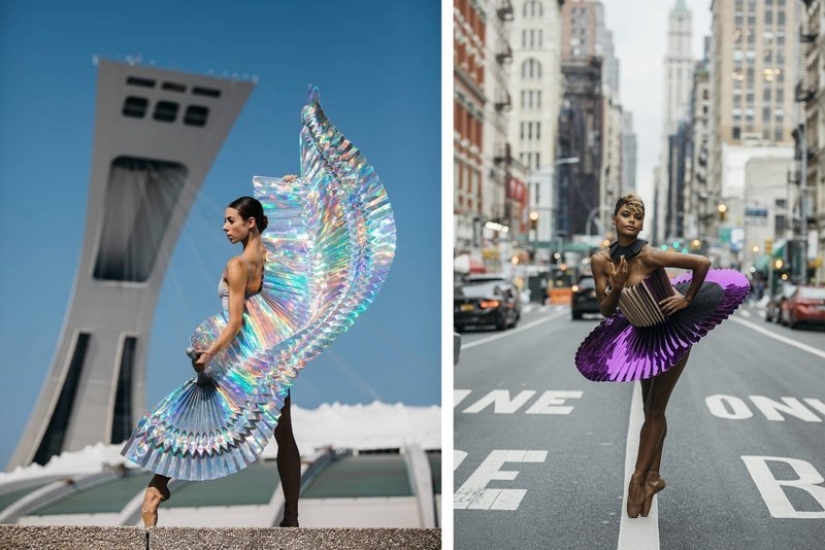 Bailarinas en tutús de origami en un inusual proyecto fotográfico llamado"Plie" Bailarinas en tutús de origami en un inusual proyecto fotográfico llamado"Plie"