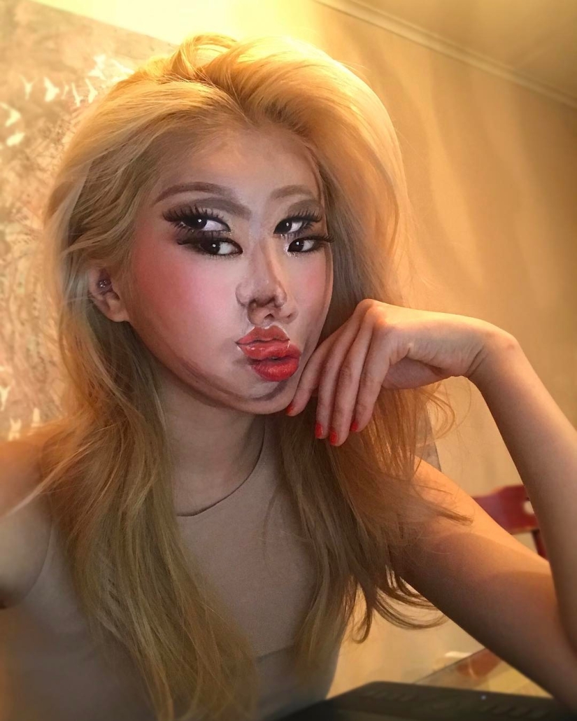 Beautiful chimeras: make-up artist from Korea blows up the brain with optical illusions of makeup
