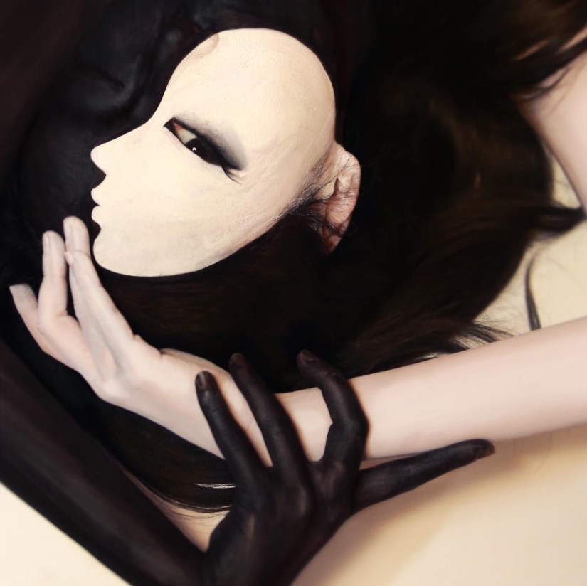 Beautiful chimeras: make-up artist from Korea blows up the brain with optical illusions of makeup