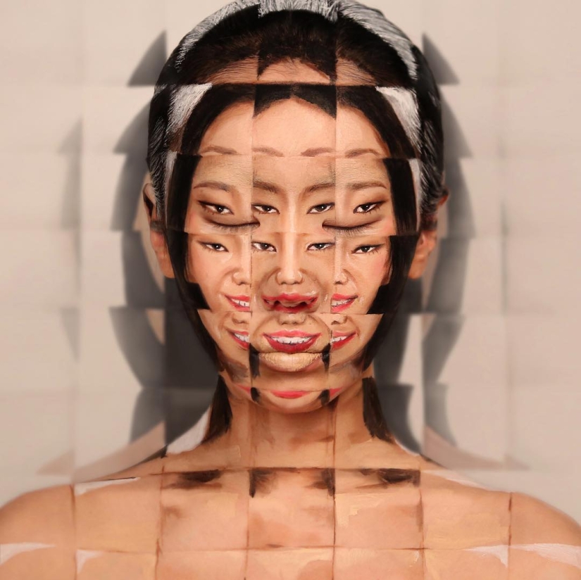Beautiful chimeras: make-up artist from Korea blows up the brain with optical illusions of makeup
