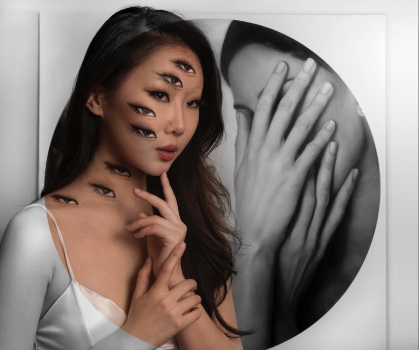 Beautiful chimeras: make-up artist from Korea blows up the brain with optical illusions of makeup