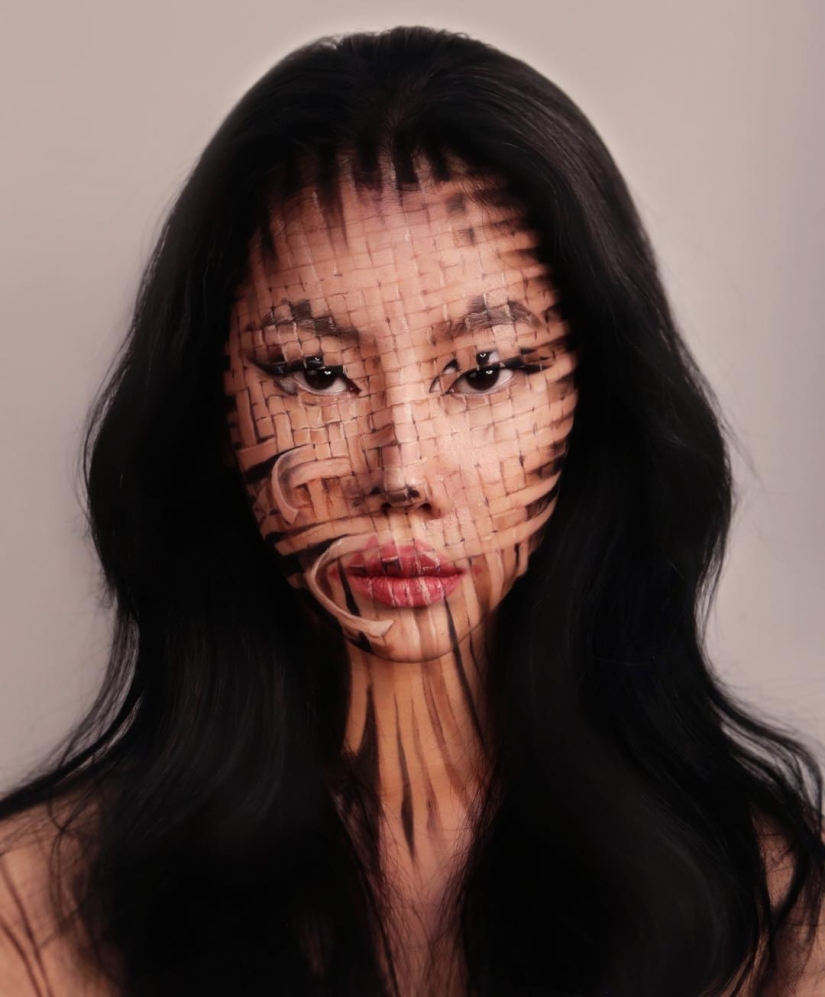 Beautiful chimeras: make-up artist from Korea blows up the brain with optical illusions of makeup