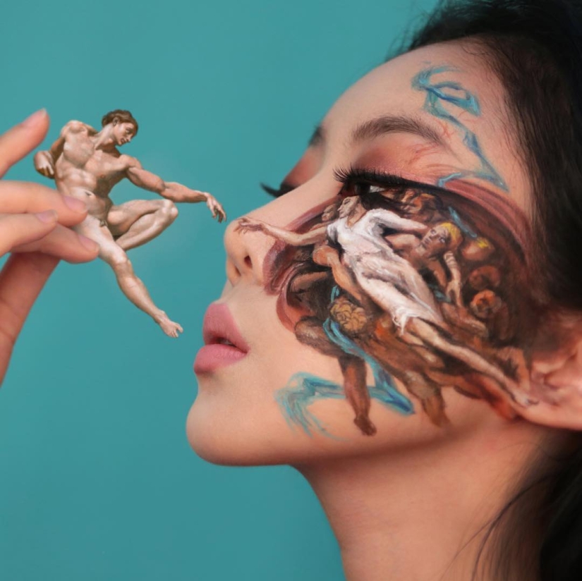 Beautiful chimeras: make-up artist from Korea blows up the brain with optical illusions of makeup