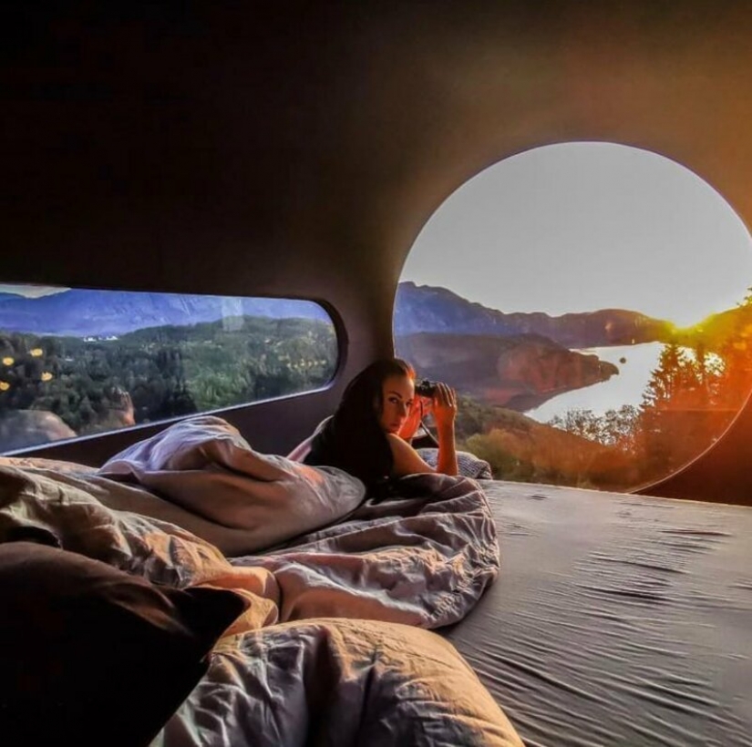 Bird boxes with views of the fjords and mountain ranges of Norway Bird boxes with views of the fjords and mountain ranges of Norway