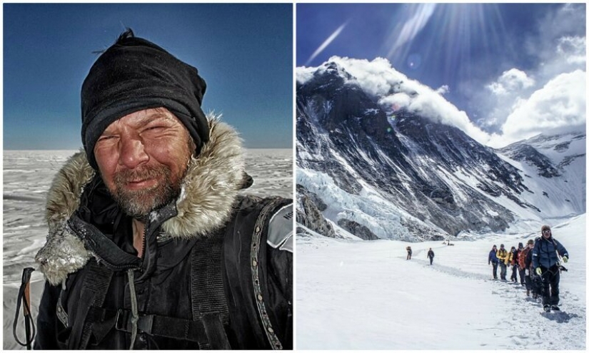 Bombero dejar mi trabajo y fueron a los extremos de viaje al polo Norte, y la cordillera del Himalaya