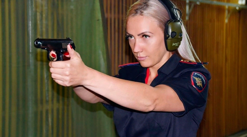 Brave and beautiful Russian police officers Brave and beautiful Russian police officers