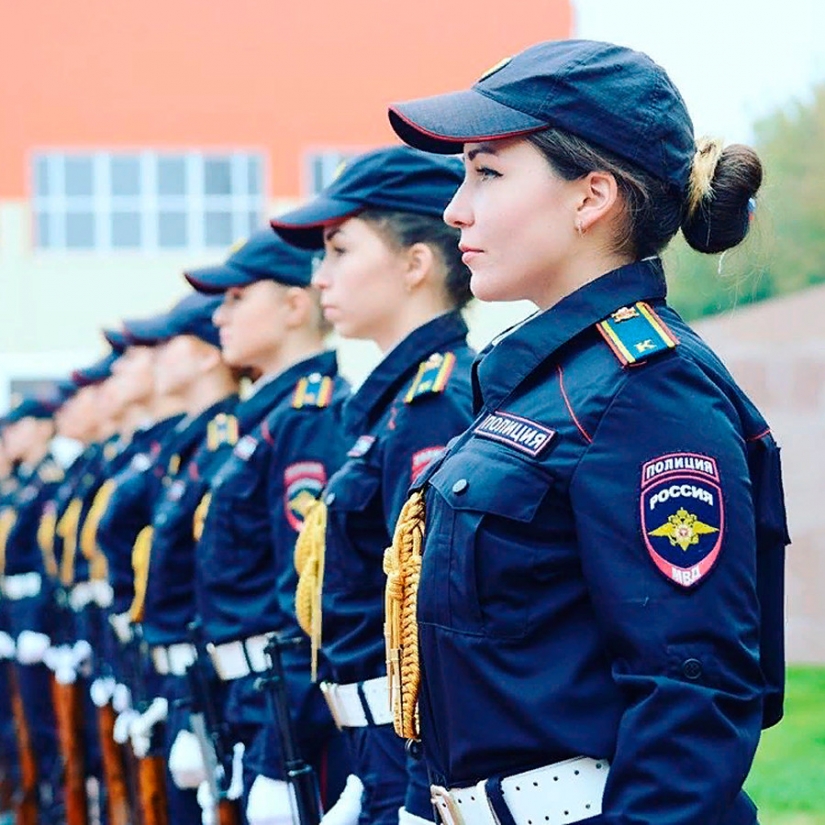 Brave and beautiful Russian police officers Brave and beautiful Russian police officers