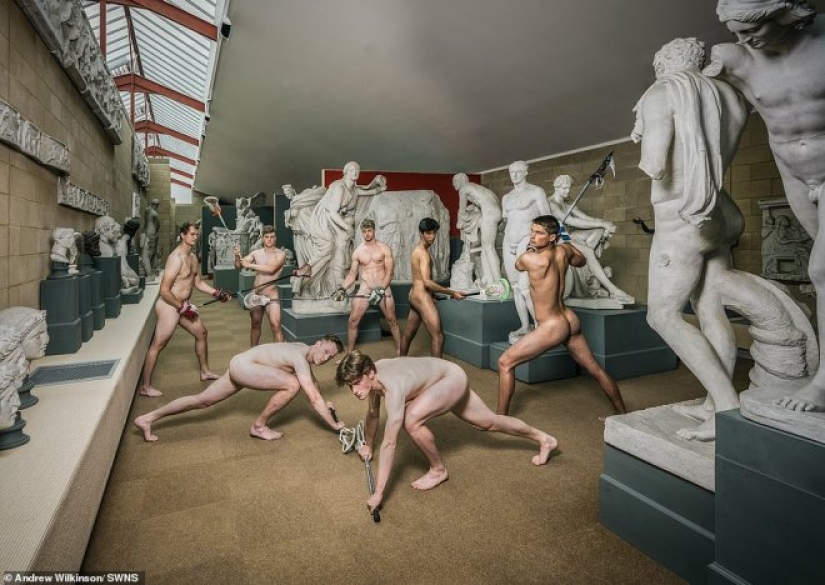 Cambridge students traditionally undressed for a charity calendar