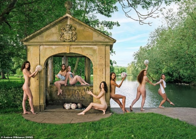 Cambridge students traditionally undressed for a charity calendar