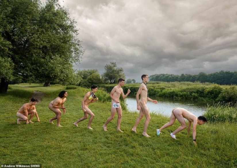 Cambridge students traditionally undressed for a charity calendar