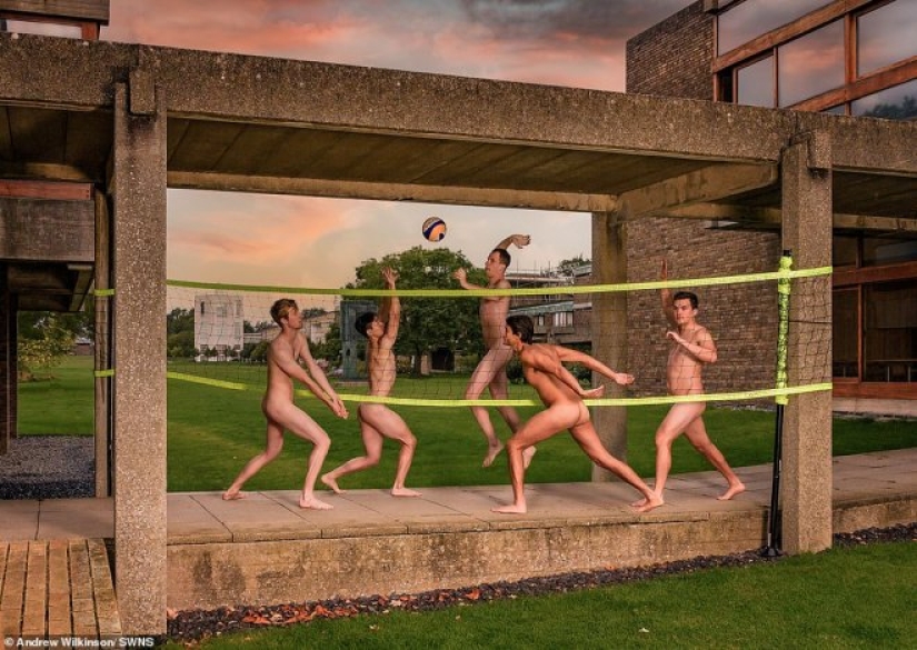 Cambridge students traditionally undressed for a charity calendar