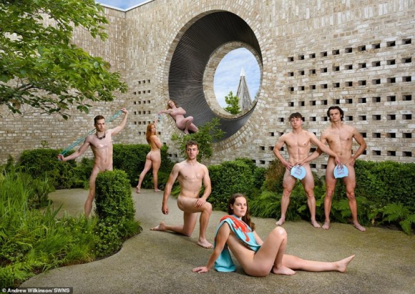 Cambridge students traditionally undressed for a charity calendar