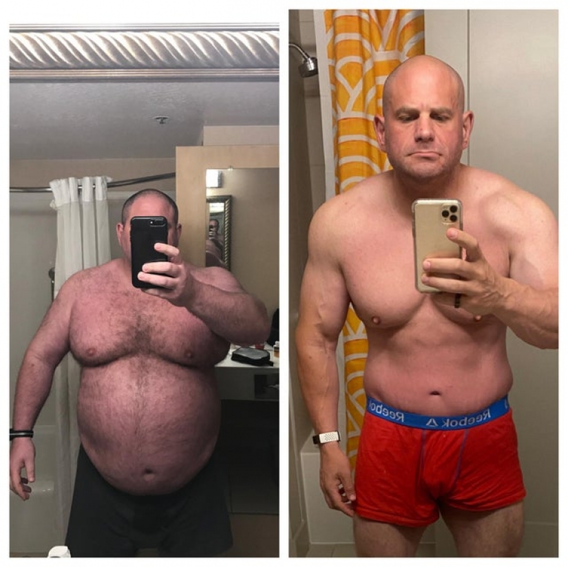 Cardinal transformation: A man weighing 174 kg has lost weight and changed beyond recognition