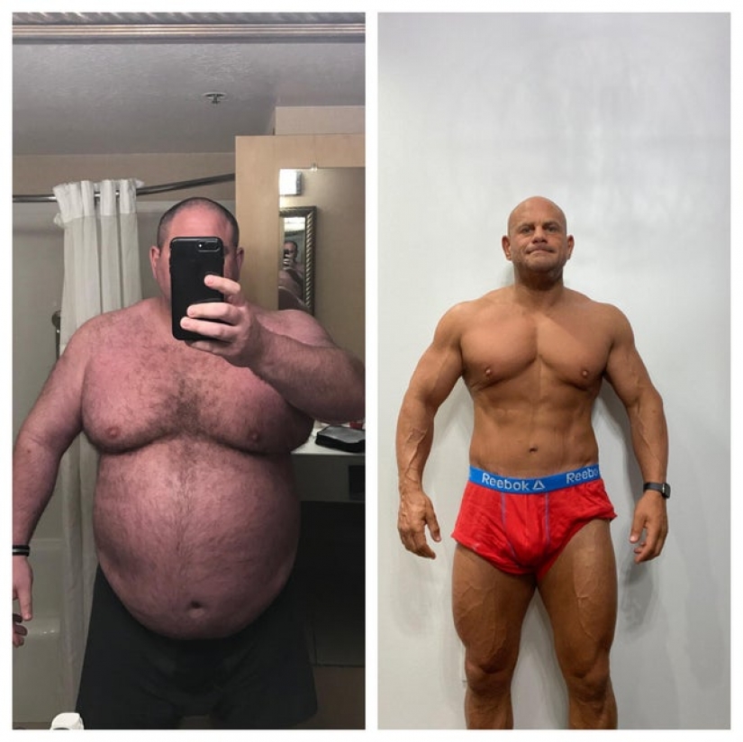 Cardinal transformation: A man weighing 174 kg has lost weight and changed beyond recognition