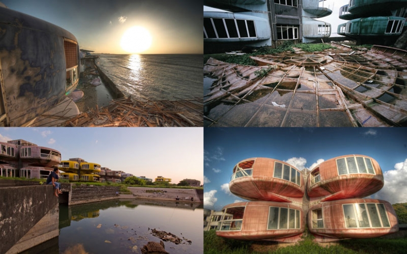 Casas de OVNIS en Taiwán: Una ciudad fantasma futurista abandonada Casas de OVNIS en Taiwán: Una ciudad fantasma futurista abandonada