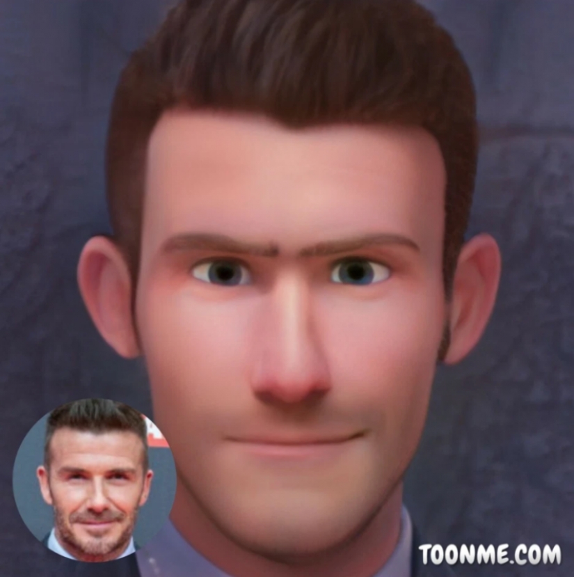 Celebrities turned into cartoon characters with the help of online service ToonMee