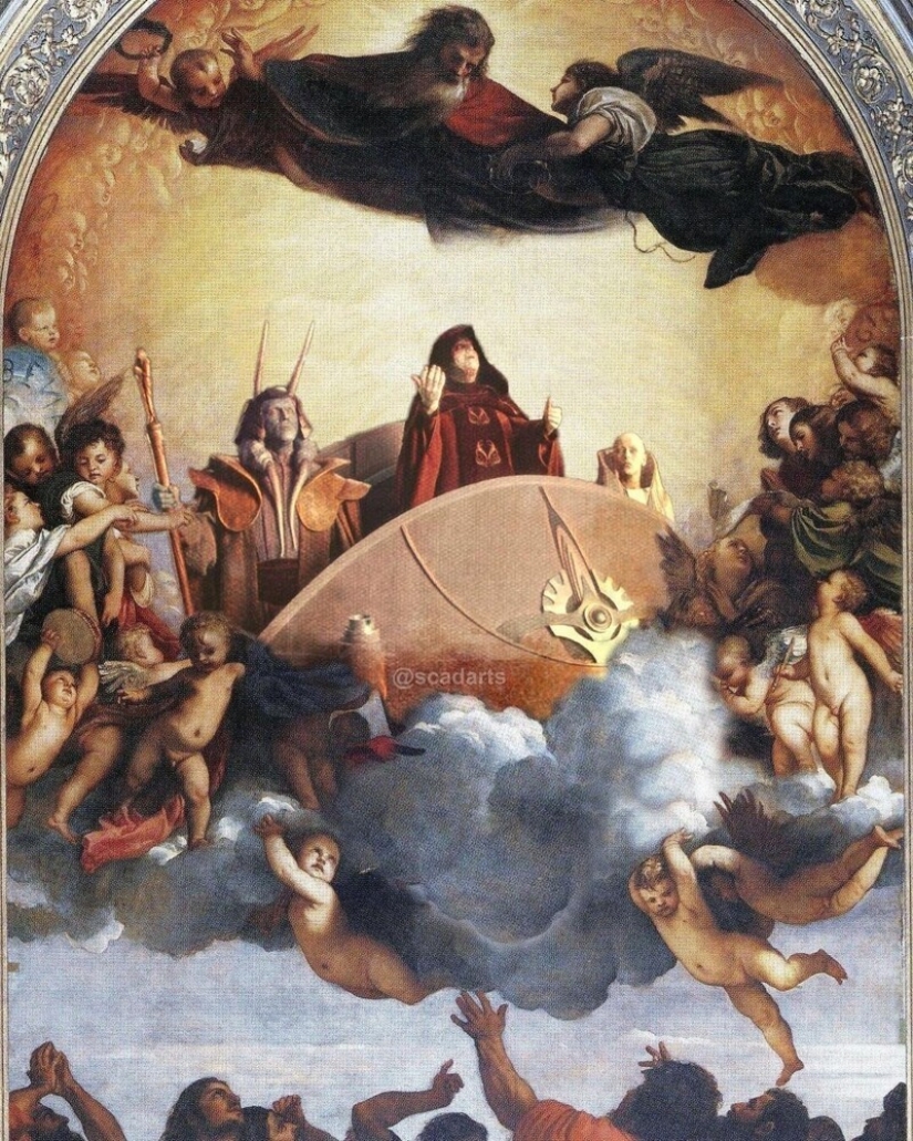 Characters from the Star wars universe in the subjects of classical paintings