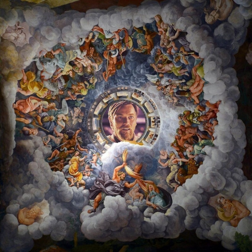 Characters from the Star wars universe in the subjects of classical paintings