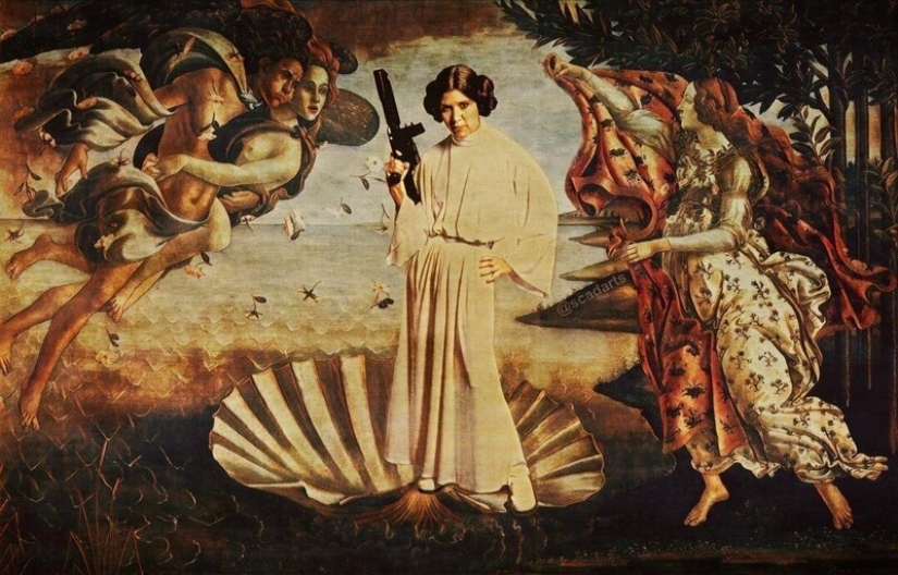 Characters from the Star wars universe in the subjects of classical paintings