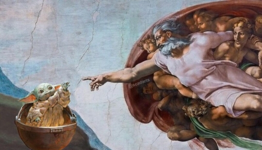 Characters from the Star wars universe in the subjects of classical paintings