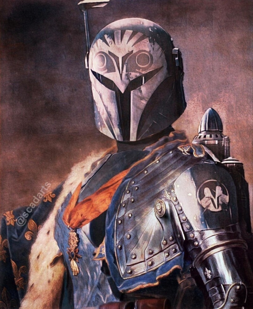 Characters from the Star wars universe in the subjects of classical paintings