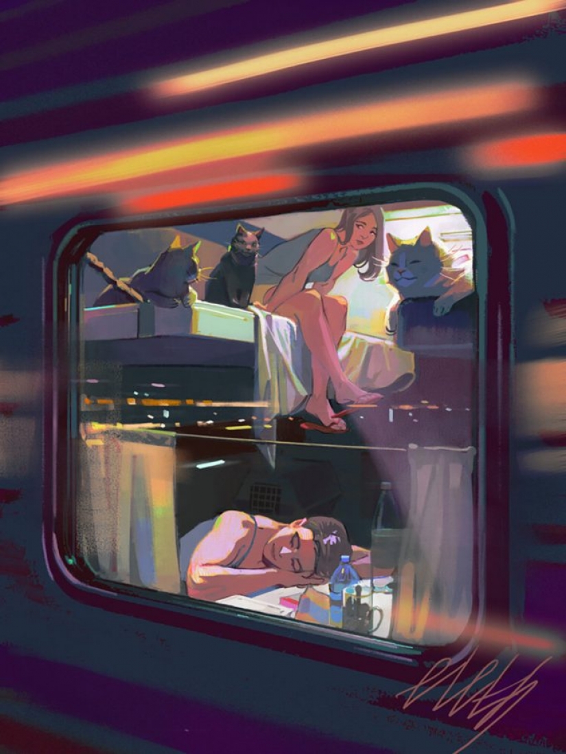 Check out this fantasy art about train travel in Russia