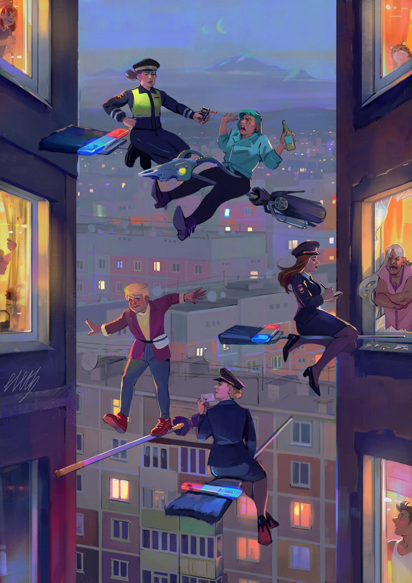 Check out this fantasy art about train travel in Russia