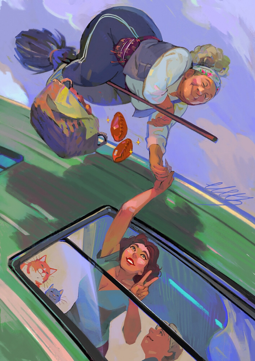 Check out this fantasy art about train travel in Russia