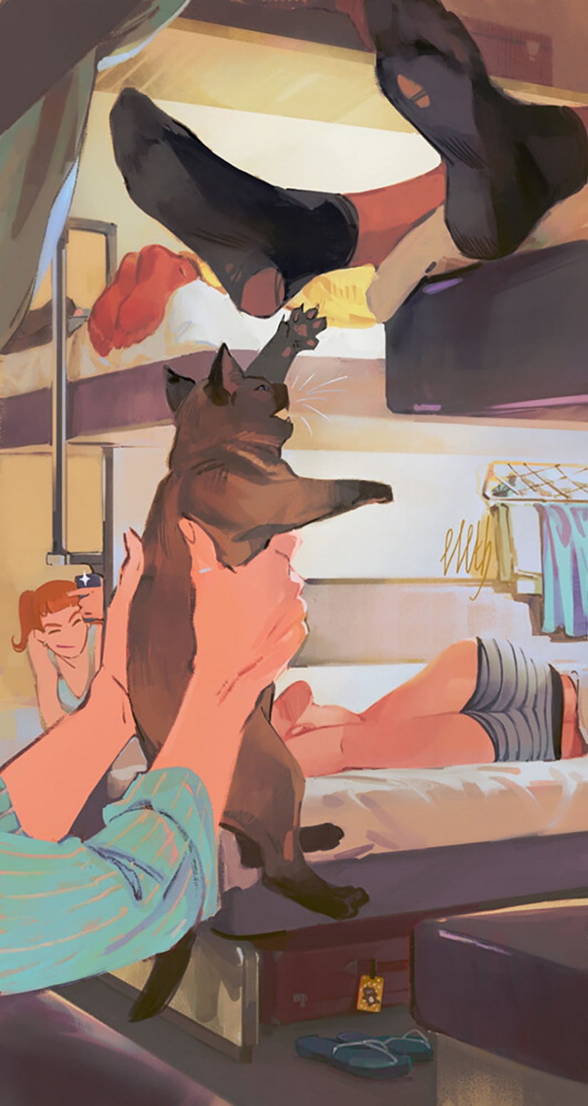 Check out this fantasy art about train travel in Russia