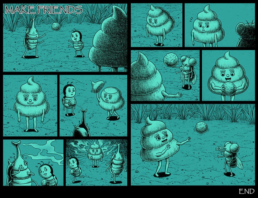 Cómics de miedo con finales espeluznantes de un artista taiwanés